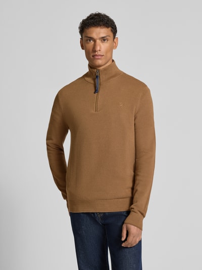 Lerros Gebreide pullover met schipperskraag Lichtbruin - 4