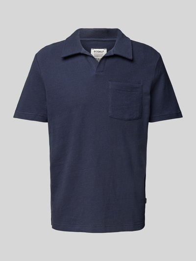 ECOALF Poloshirt met borstzak, model 'OLIVERALF' Marineblauw - 2