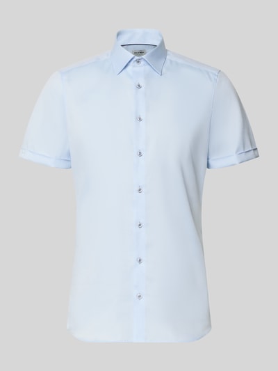 Produktfoto, Slim Fit Business-Hemd mit Kentkragen von OLYMP Level Five aus Reine Baumwolle in Hellblau, Knopfleiste, Ärmel mit Aufschlag
