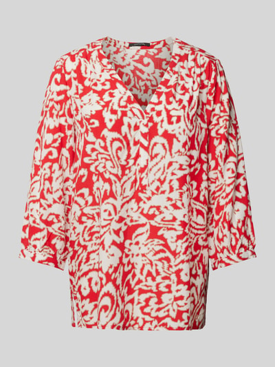 comma Blouse met all-over print Rood - 2