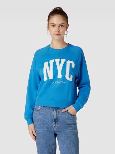 Only Sweatshirt mit Label-Stitching Modell 'LANEY' Royal 4