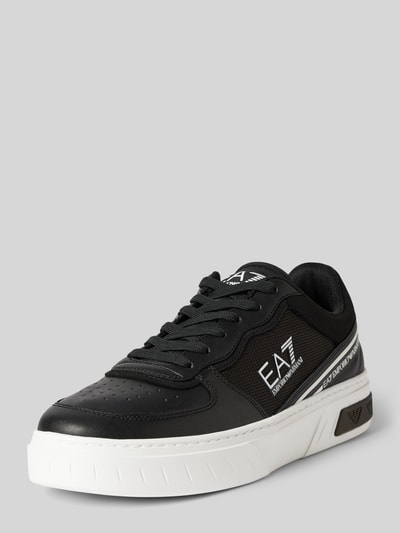 EA7 Emporio Armani Sneakersy z nadrukiem z logo model ‘SUMMER COURT’ Czarny 1