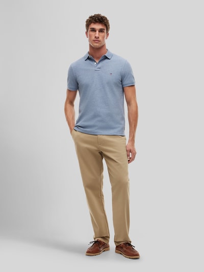 Tommy Hilfiger Koszulka polo o kroju regular fit z mieszanki bawełny Jasnoniebieski melanż 1