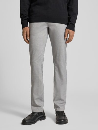 BOSS Orange Chinosy o kroju slim fit z mieszanki bawełny Srebrny 4