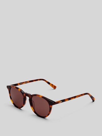 MessyWeekend Runde Sonnenbrille Modell 'NEW DEPP' Dunkelbraun 3