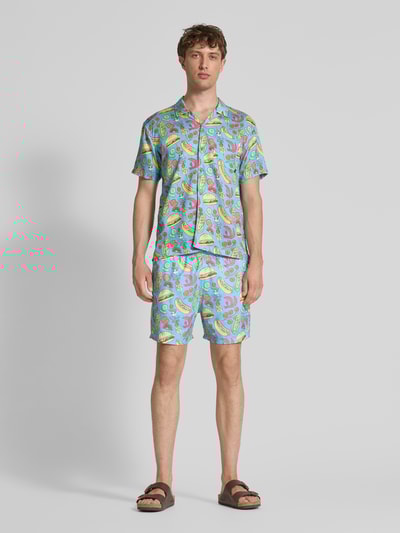 BOARDIES Freizeithemd mit Knopfleiste Tuerkis 1