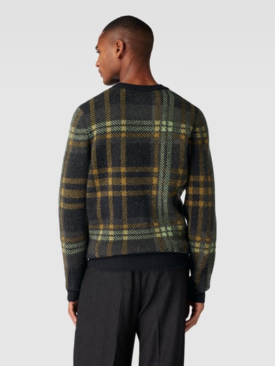 Lyle & Scott Gebreide pullover met glencheck-motief Zwart - 5