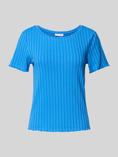 Rich & Royal T-shirt met structuurmotief Koningsblauw - 2