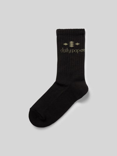 DAILY PAPER Socken mit Label-Print Black 1