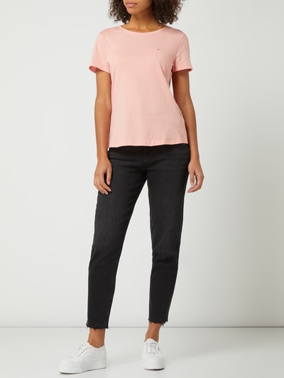 Tommy Jeans T-shirt met logo-applicatie Roze - 1