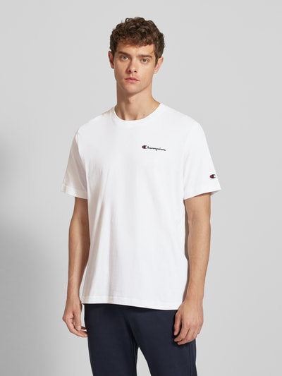 CHAMPION T-Shirt mit Label-Print Weiss 4