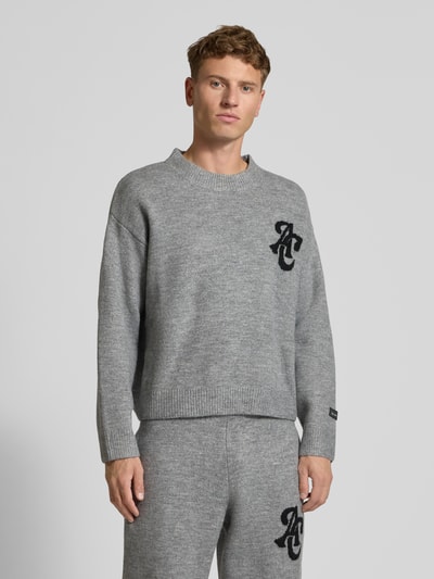 ANOTHER COTTON LAB Strickpullover mit Label-Detail Hellgrau 4