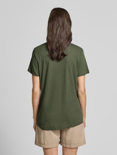 Soyaconcept T-Shirt aus Leinen-Viskose-Mix Modell 'EMEL' Dunkelgruen 5
