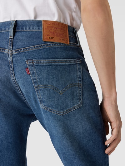 Levi's® Jeansy z prostą nogawką i 5 kieszeniami model ‘501 BEST OF LOVE’ Jeansowy niebieski 3