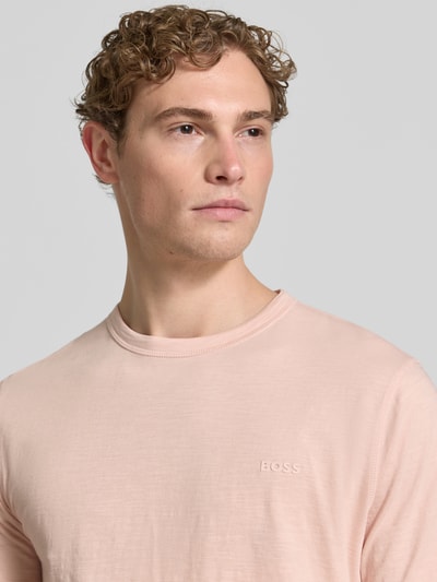 BOSS Orange damski t-shirt o kroju regular fit z czystej bawełny model 'TEGOOD' Jasnoróżowy 3
