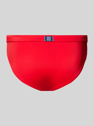 HOM Zwembroek met labeldetail, model 'NAUTICAL CUP' Rood - 3