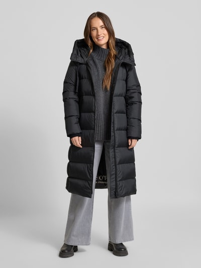 Marc O'Polo Płaszcz puchowy o kroju regular fit z kapturem Czarny 1