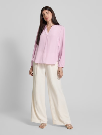 Luisa Cerano Relaxed Fit Bluse mit Tunikakragen Hellrosa 1