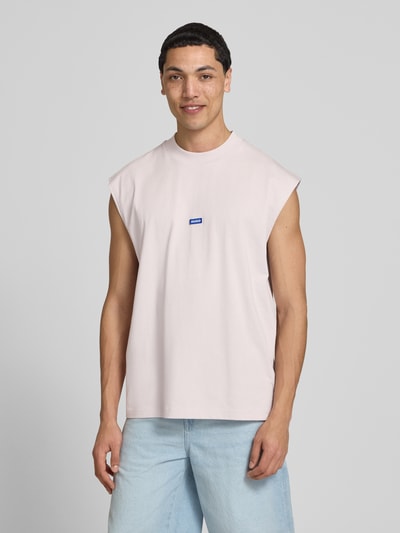 HUGO Blue Relaxed Fit Tank Top aus reiner Baumwolle Modell 'NAVERTZ' Flieder 4