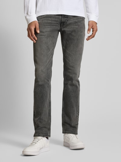 Calvin Klein Jeans Jeansy o kroju slim fit z efektem znoszenia i detalem z logo Średnioszary 4