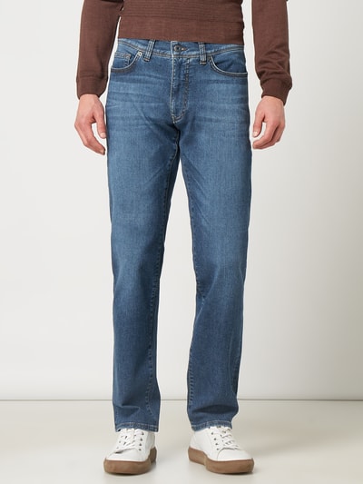 Brax Straight fit jeans met gerecycled katoen, model 'Cadiz' Jeansblauw gemêleerd - 4