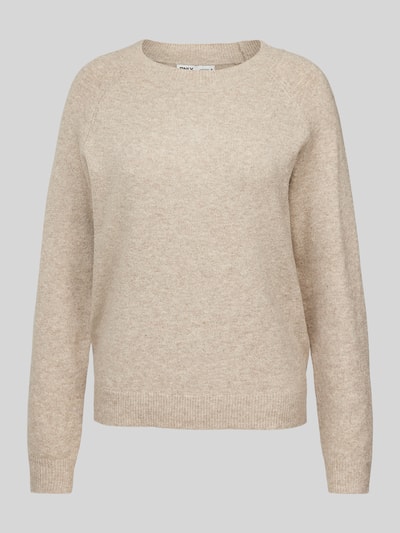 Only Gebreide pullover met ronde hals, model 'RICA' Beige gemêleerd - 2