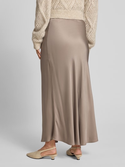 Emily Van den Bergh Maxirock aus Viskose mit elastischem Bund Mittelbraun 5