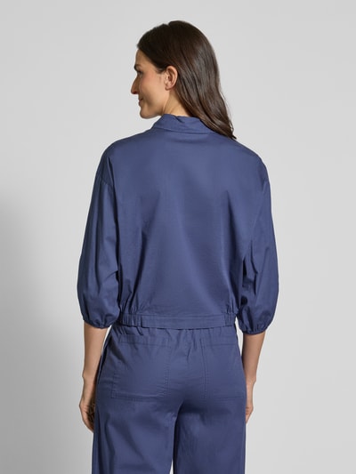 Emily Van den Bergh Relaxed fit overhemdblouse met elastische zomen Marineblauw - 5