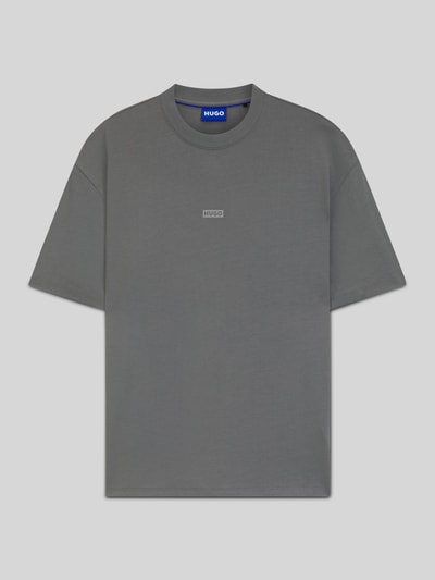 Hugo Blue Loose Fit T-Shirt aus reiner Baumwolle Modell 'NALONO' Mittelgrau 2