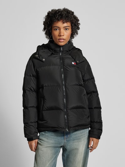 Tommy Jeans Gewatteerd jack met labelstitching, model 'ALASKA' Zwart - 4