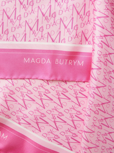 Magda Butrym Seidentuch mit Label-Print Pink 3