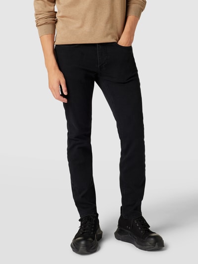 Brax Straight Fit Jeans im Used-Look Modell 'CHRIS' Black 4