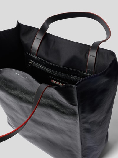 Marni Unisex Tote Bag aus Leder Black 6