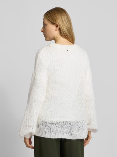 BOSS Orange Oversized Strickpullover aus Mohair-Mix mit Woll-Anteil Modell 'C_FERIGNON' Offwhite 5