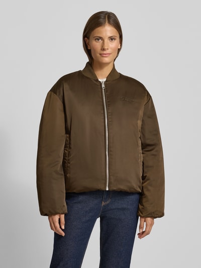 Tommy Hilfiger Regular fit bomberjack met tunnelkoord bij de rompzoom Middenbruin - 4