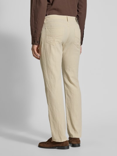 JOOP! Collection Regular Fit Leinenhose im 5-Pocket-Design Modell 'Fortress' Offwhite 5