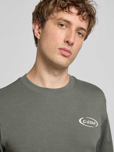 G-Star RAW T-shirt z czystej bawełny o kroju regular fit model '90s logo r t' Grafitowy 3