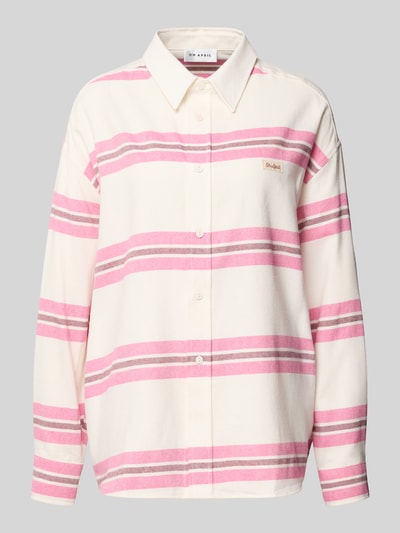 OH APRIL Relaxed fit overhemdblouse met labeldetail, model 'Vivian' Felroze - 2