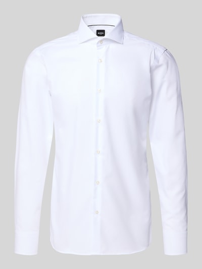 BOSS Slim fit zakelijk overhemd van puur katoen, model 'HANK' Wit - 1