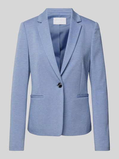 Jake*s Collection Slim fit blazer met paspelzakken Jeansblauw - 1