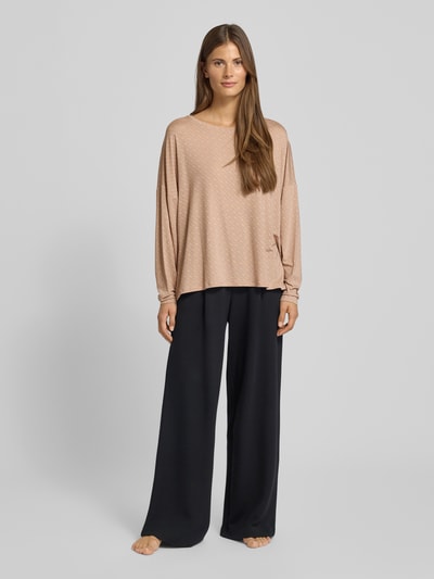 BOSS Relaxed fit pyjamabovendeel van lyocellmix Beige - 1