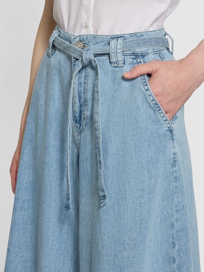 Gang Wide Fit Jeansculotte mit Bindegürtel Modell 'Scarla' Hellblau 3