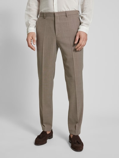 BOSS Pantalon in gemêleerde look, model 'Leon' Beige - 4