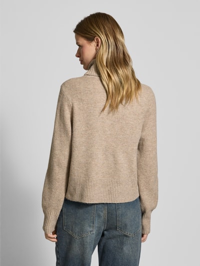 Noisy May Strickpullover mit Rollkragen Modell 'FRIVA' Sand Melange 5