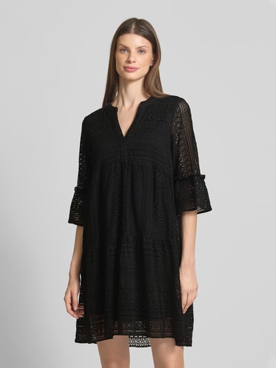 Vero Moda Regular Fit Spitzenkleid aus Baumwoll-Mix Modell 'HONEY' Black 4