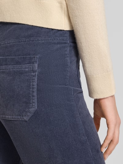 Christian Berg Woman Wide leg corduory broek met achterzakken Blauw - 3