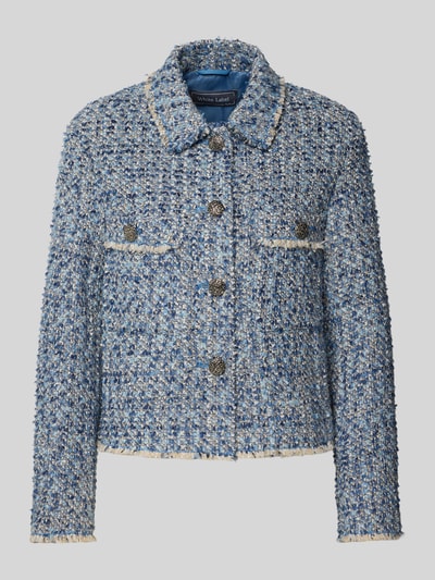 WHITE LABEL Blazer in Bouclé-Optik Hellblau Melange 2