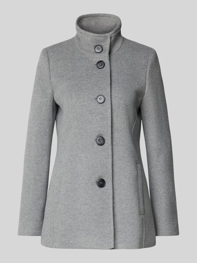 Fuchs Schmitt Wollmantel mit Stehkragen Silber 2