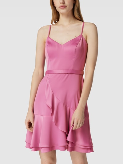 V.M. Cocktailkleid mit Volantrock Pink 4