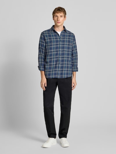 Replay Tapered fit chino met bandplooien, model 'ADHANN' Zwart - 1